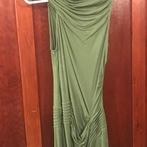 Max Studio Green Viscose Dress EUC
